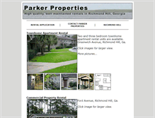 Tablet Screenshot of parker-properties.com